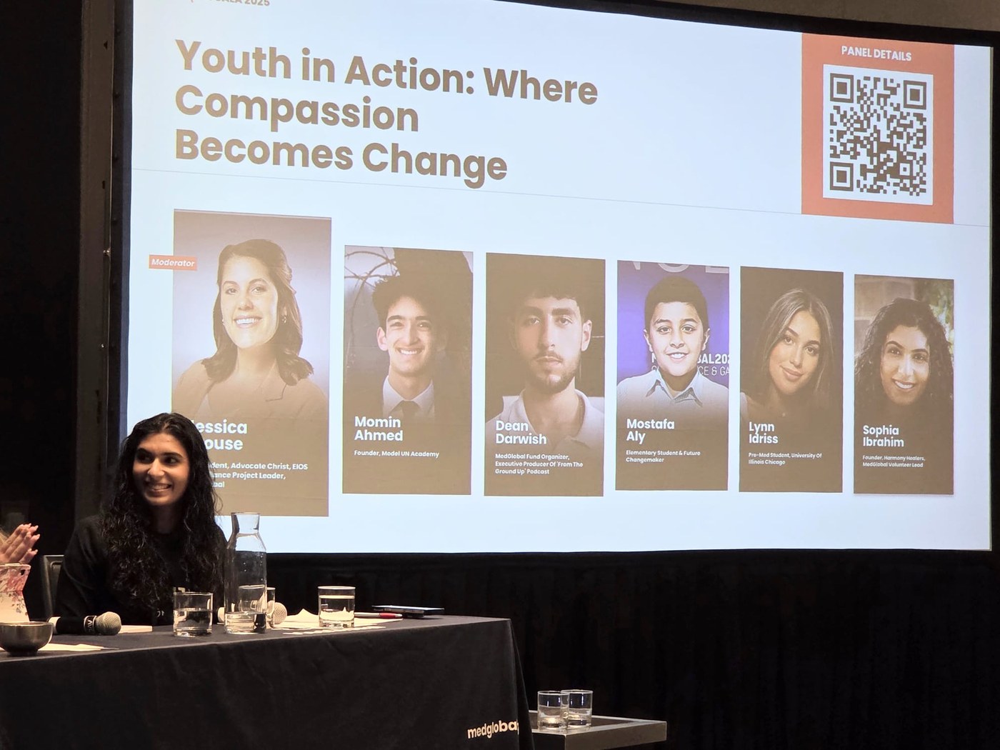 Sophia Ibrahim at the MedGlobal Youth in Action panel