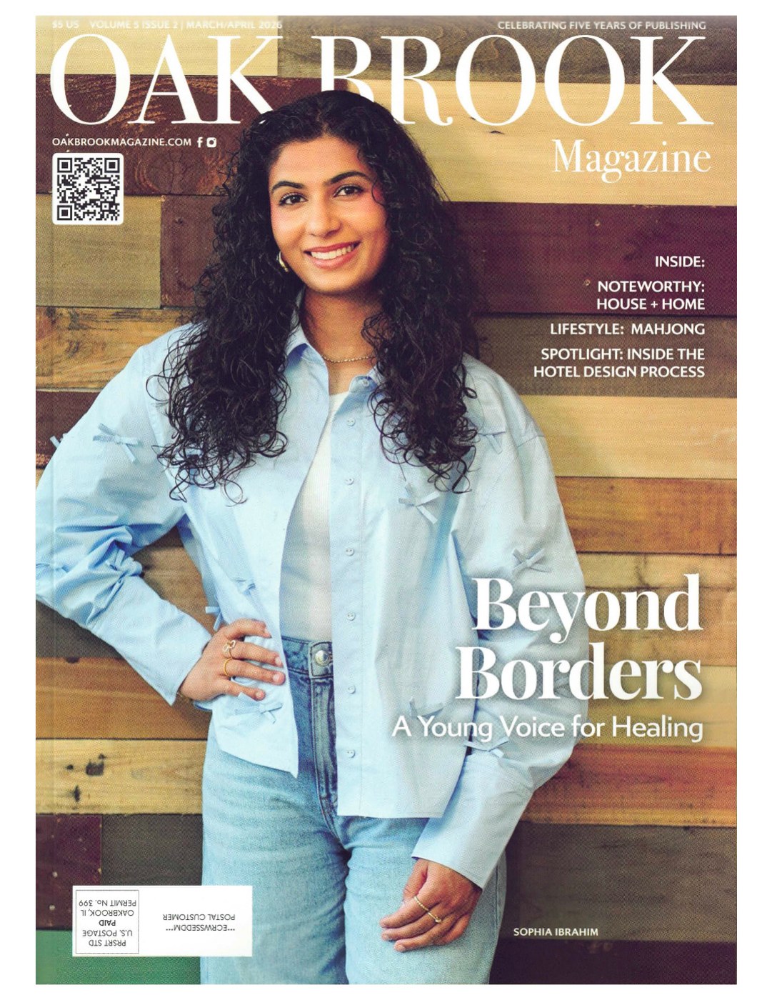 Oak Brook Magazine cover featuring Sophia Ibrahim